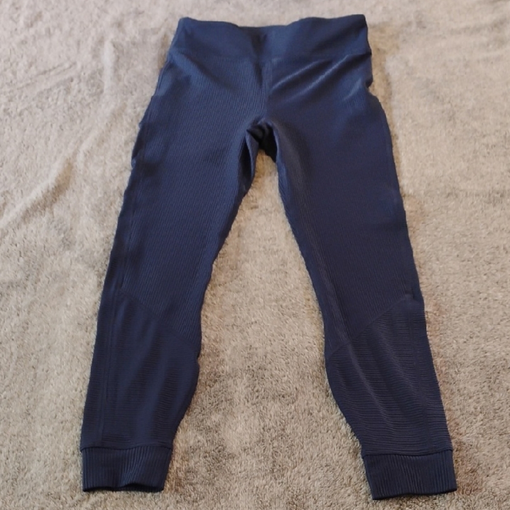ALALA Raya Ribbed Navy Leggings